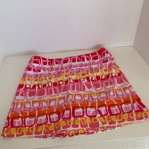 Vibrant Pink and Yellow Geometric Mini Skirt